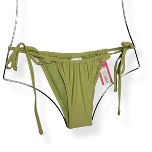 Xhilaration Green High Leg String Bikini Small Juniors (0-2)